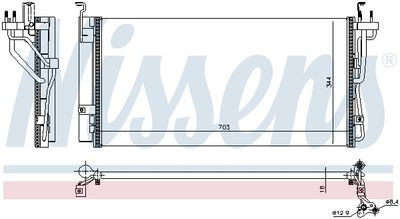 Радиатор кондиционера NISSENS 940552