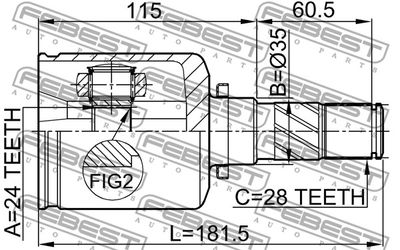 ШРУС внутренний левый FEBEST 0511MZ5ATLH