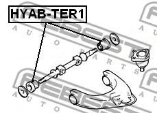 Сайлентблок рычага переднего верхний FEBEST HYABTER1