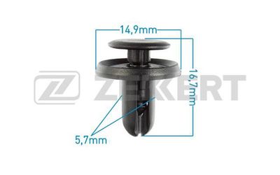 Клипса крепежная Zekkert BE2482