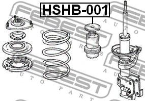 Пыльник переднего амортизатора с отбойником FEBEST HSHB001