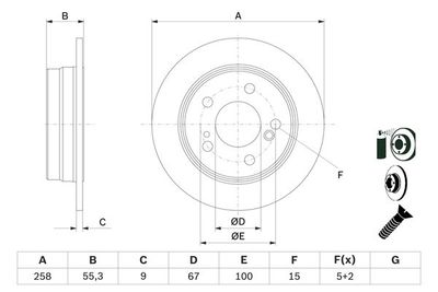 Диск тормозной BOSCH 0986478188