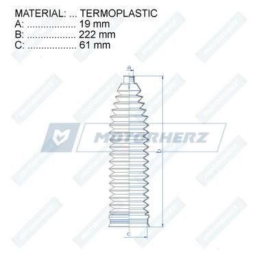 Пыльник рулевой рейки MotorHerz RDZ0538MG