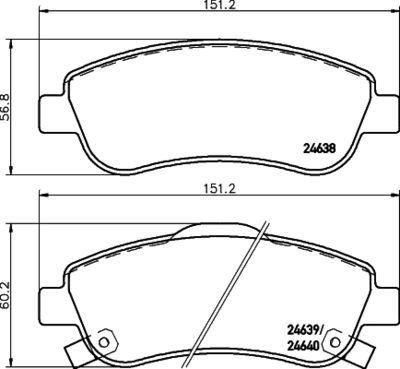 Колодки тормозные дисковые передние Nisshinbo NP8012