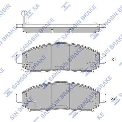 Колодки тормозные дисковые SANGSIN SP1460