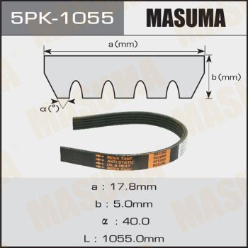 Ремень ручейковый Masuma 5PK1055