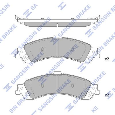 Колодки тормозные дисковые SANGSIN SP1370