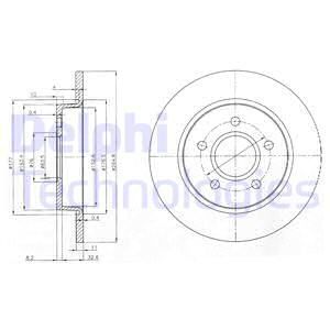 Диск тормозной задний DELPHI BG3896