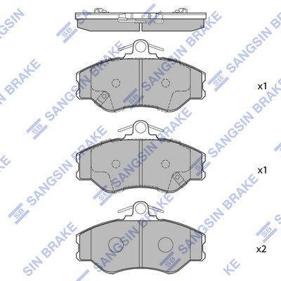 Колодки тормозные дисковые SANGSIN SP1072