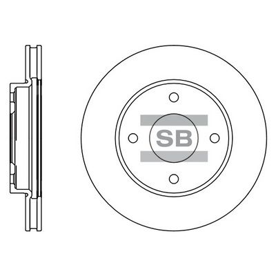 Диск тормозной передний SANGSIN SD4207