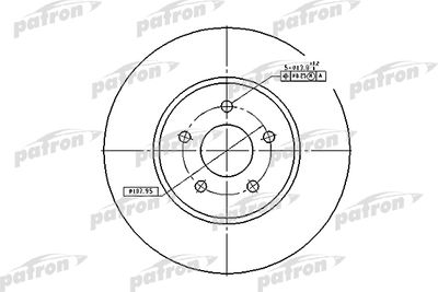 Диск тормозной передний PATRON PBD4147