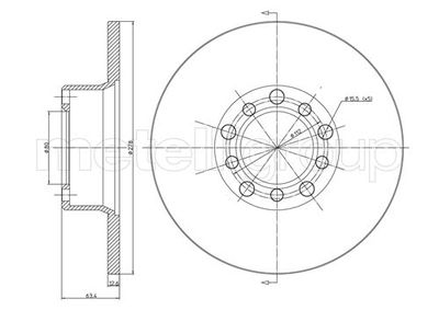 Диск тормозной METELLI 230046