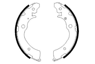Колодки тормозные барабанные BOSCH 0986487440