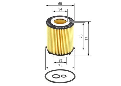 Вставка фильтра масляного BOSCH F026407166