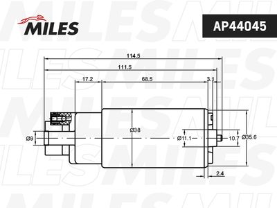Насос топливный Miles AP44045