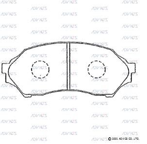 Колодки тормозные дисковые передние AKEBONO AN602K