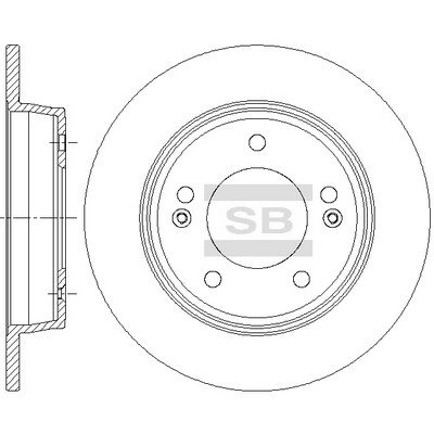 Диск тормозной задний SANGSIN SD1085