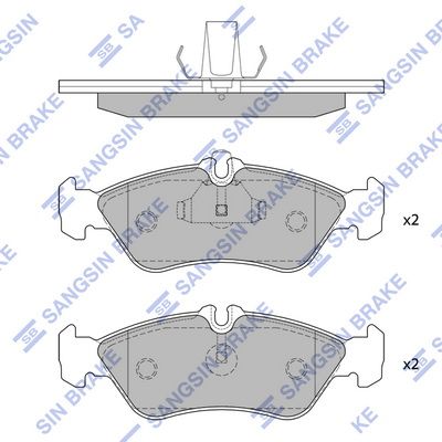 Колодки тормозные задние SANGSIN SP1274A