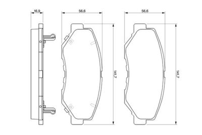 Колодки тормозные дисковые передние BOSCH 0986424809