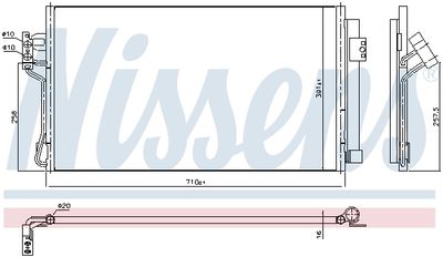 Радиатор кондиционера NISSENS 94674