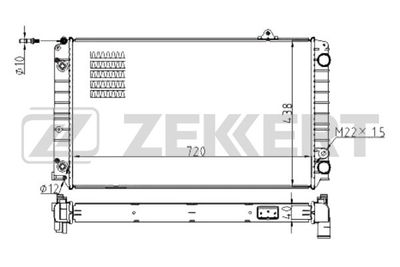 Радиатор охлаждения двигателя Zekkert MK1512