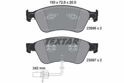 Колодки тормозные передние TEXTAR 2389601