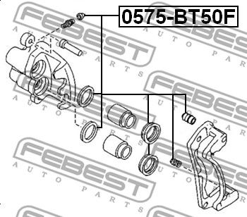 Ремкомплект суппорта тормозного переднего FEBEST 0575BT50F