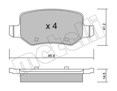 Комплект колодок для дискового тормоза METELLI 2205650