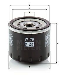 Фильтр масляный MANN-FILTER W79