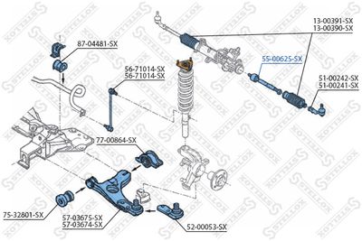 Тяга рулевая STELLOX 5500625SX