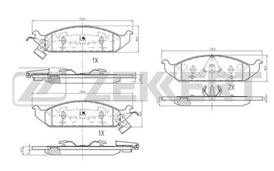 Колодки тормозные дисковые передние Zekkert BS2427