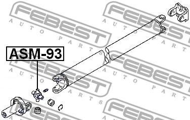 Крестовина карданного вала FEBEST ASM93