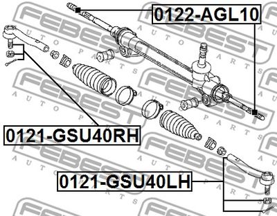 Тяга рулевая FEBEST 0122AGL10