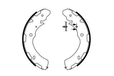 Колодки тормозные барабанные BOSCH 0986487758
