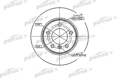 Диск тормозной задний PATRON PBD1539
