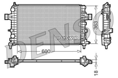 Радиатор системы охлаждения двигателя DENSO DRM20103