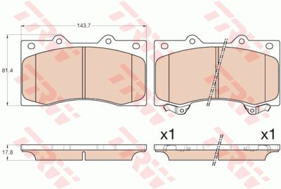 Колодки тормозные дисковые TRW GDB3560