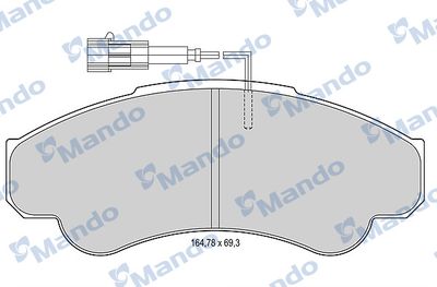 Колодки тормозные дисковые передние Mando MBF015028
