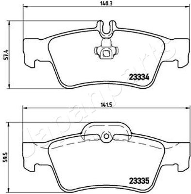 Колодки тормозные задние JAPANPARTS PP0511AF