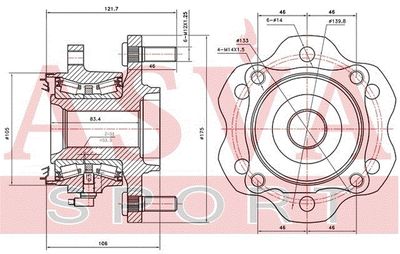 Ступица задняя ASVA NSWHY62R