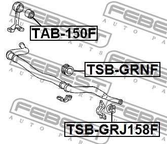 Втулка стабилизатора переднего FEBEST TSBGRJ158F