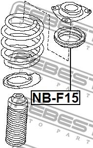 Подшипник передней опоры амортизатора FEBEST NBF15