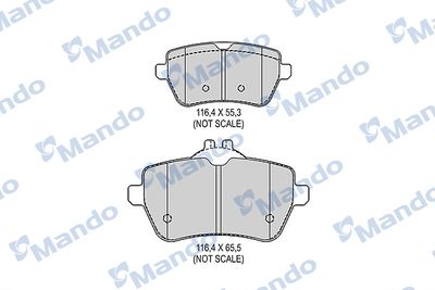 Колодки тормозные задние Mando MBF015685