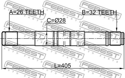 Полуось левая FEBEST 2112CB4LH