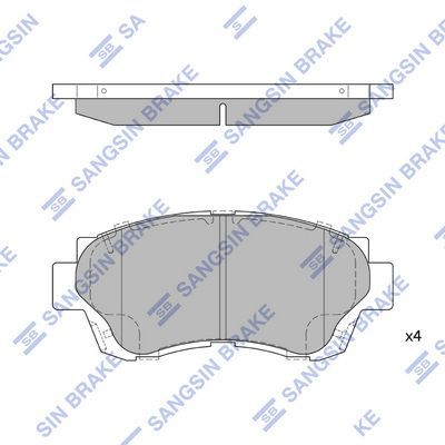 Колодки тормозные передние SANGSIN SP1138