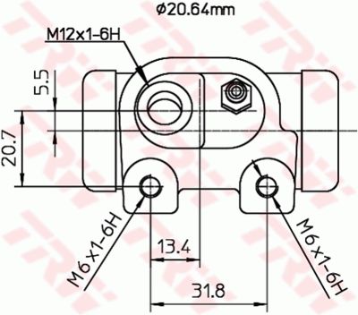 Цилиндр тормозной рабочий TRW BWF124