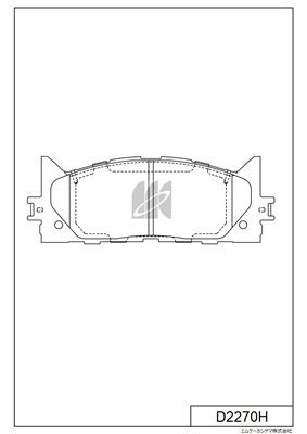 Колодки тормозные передние с антискрипной пластиной MK KASHIYAMA D2270H