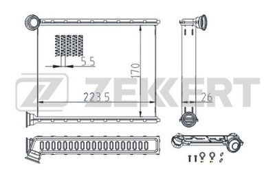 Радиатор отопителя Zekkert MK5114