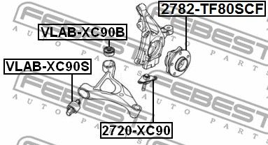 Ступица передняя FEBEST 2782TF80SCF
