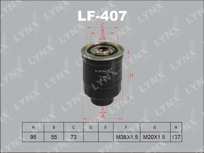 Фильтр топливный LYNXauto LF407